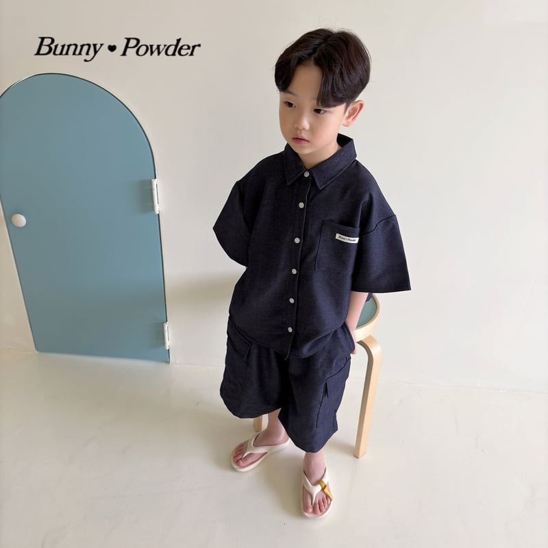 Bunny Powder - Korean Children Fashion - #prettylittlegirls - Denim Short Sleeve Shirt - 11