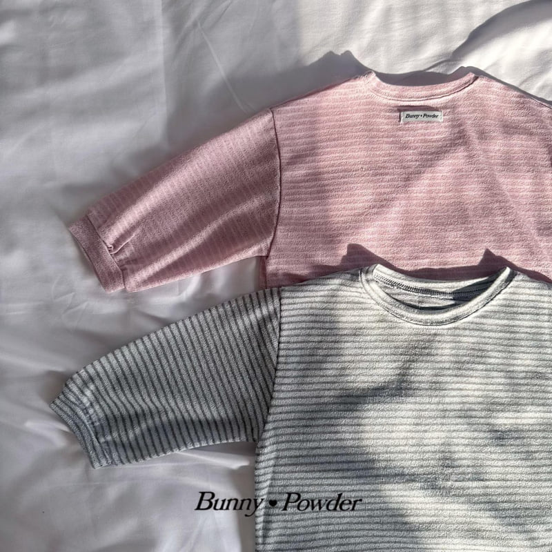 Bunny Powder - Korean Children Fashion - #toddlerclothing - Loose Stripe Tee - 4