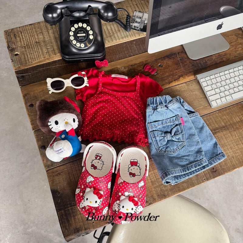 Bunny Powder - Korean Children Fashion - #prettylittlegirls - Ribbon Pocket Denim Pants - 4