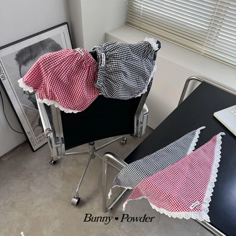 Bunny Powder - Korean Children Fashion - #todddlerfashion - Check Bloomer Pants - 3