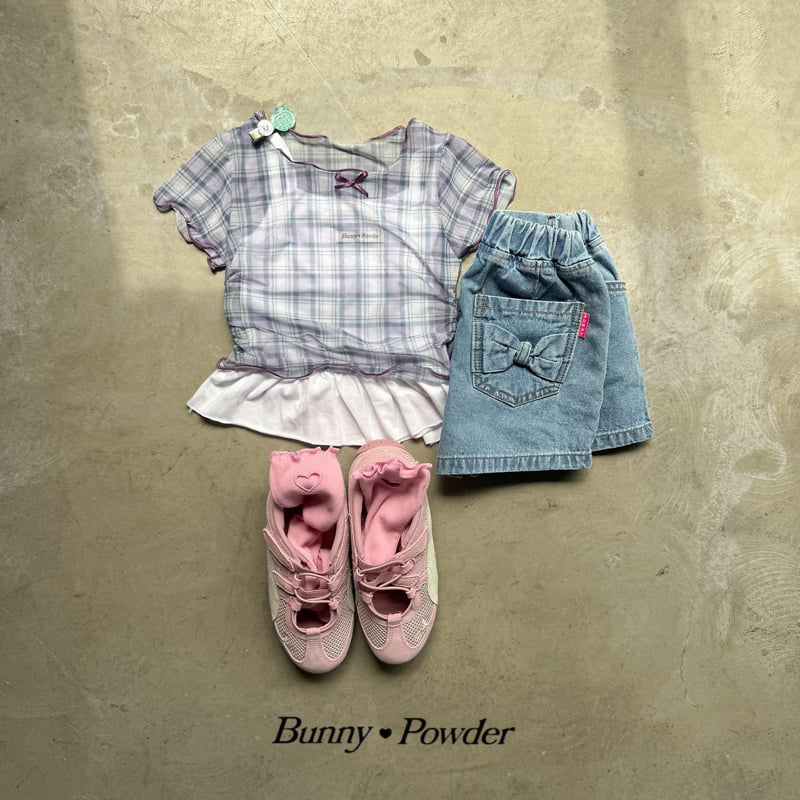 Bunny Powder - Korean Children Fashion - #toddlerclothing - Ribbon Pocket Denim Pants - 5