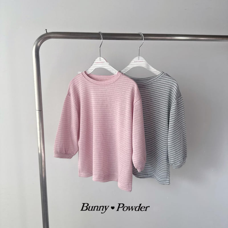 Bunny Powder - Korean Children Fashion - #toddlerclothing - Loose Stripe Tee - 3