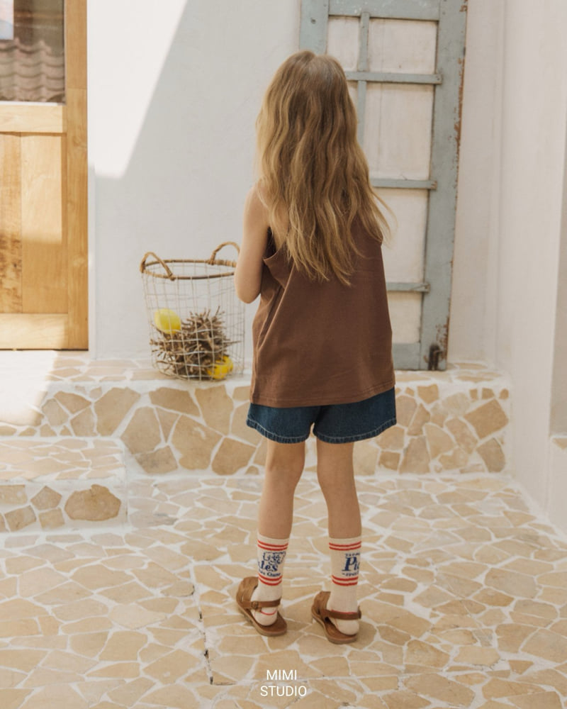 Bymimi - Korean Children Fashion - #kidzfashiontrend - Band Denim Pants - 4