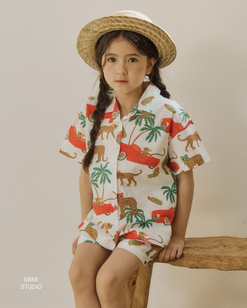 Bymimi - Korean Children Fashion - #kidsshorts - Big Cheetah Shirt - 7