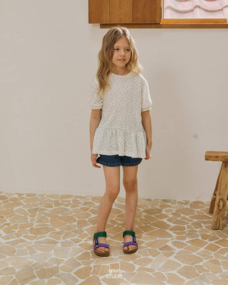 Bymimi - Korean Children Fashion - #kidsshorts - Puff Frill Tee - 3