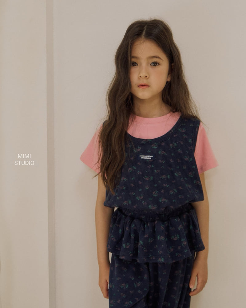 Bymimi - Korean Children Fashion - #kidsshorts - Ocean Waffle Sleeveless - 12