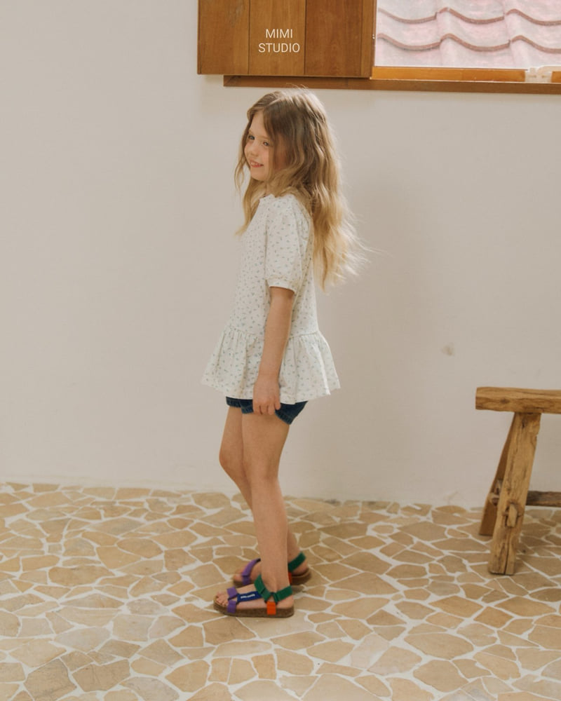 Bymimi - Korean Children Fashion - #kidsshorts - Puff Frill Tee - 4