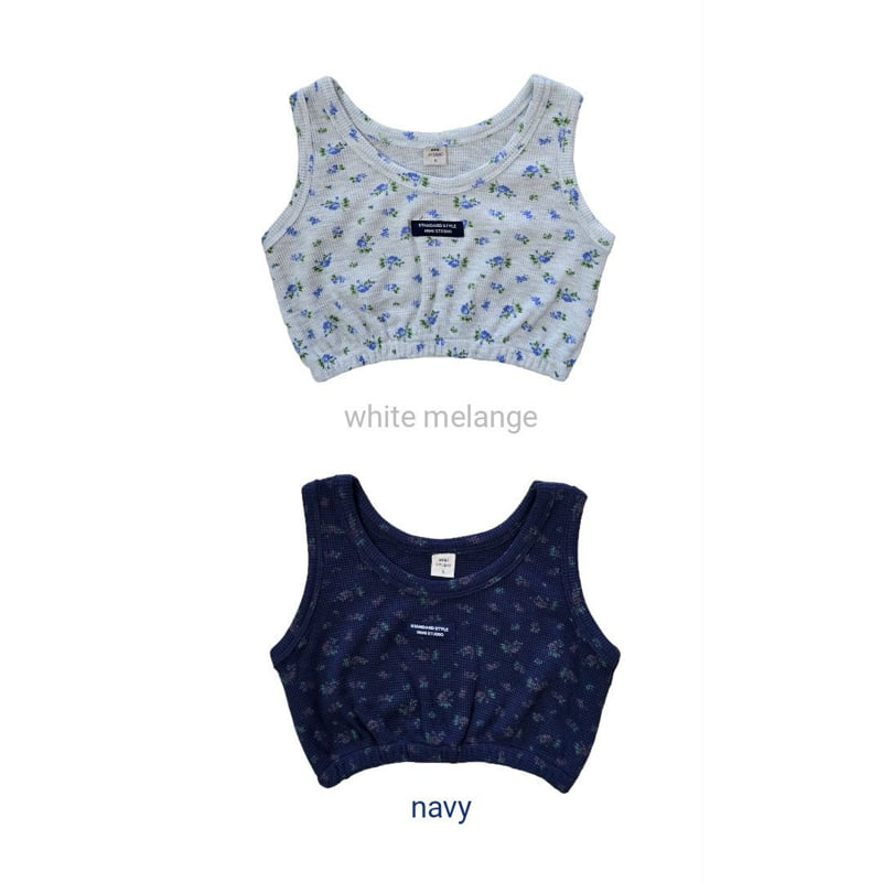 Bymimi - Korean Children Fashion - #magicofchildhood - Ocean Waffle Sleeveless