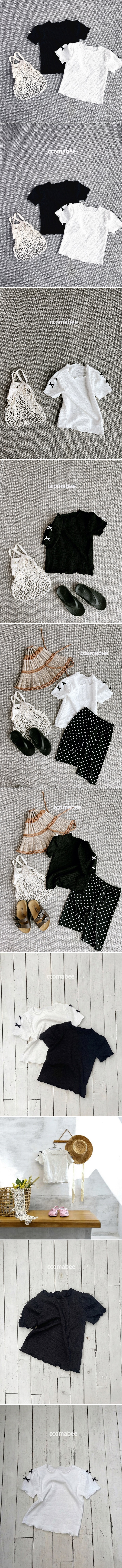 Ccomabee - Korean Children Fashion - #designkidswear - Ribbon Point Tee