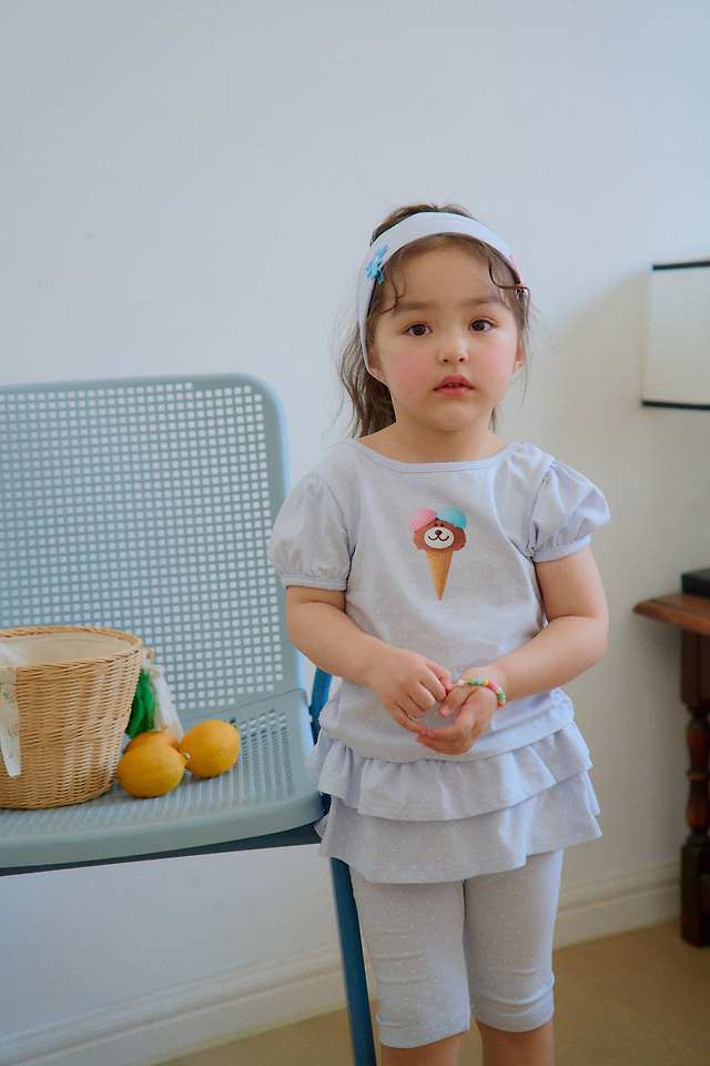 Chouchou Shasha - Korean Children Fashion - #Kfashion4kids - Dot Cancan Capri Leggings (Hairband SET) - 7
