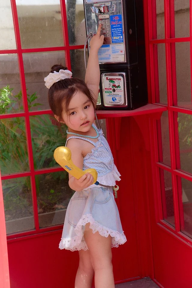 Chouchou Shasha - Korean Children Fashion - #Kfashion4kids - Lace Denim Pants