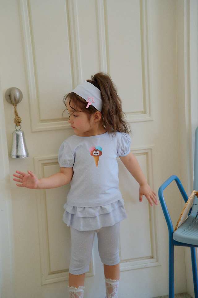 Chouchou Shasha - Korean Children Fashion - #childofig - Dot Cancan Capri Leggings (Hairband SET) - 12