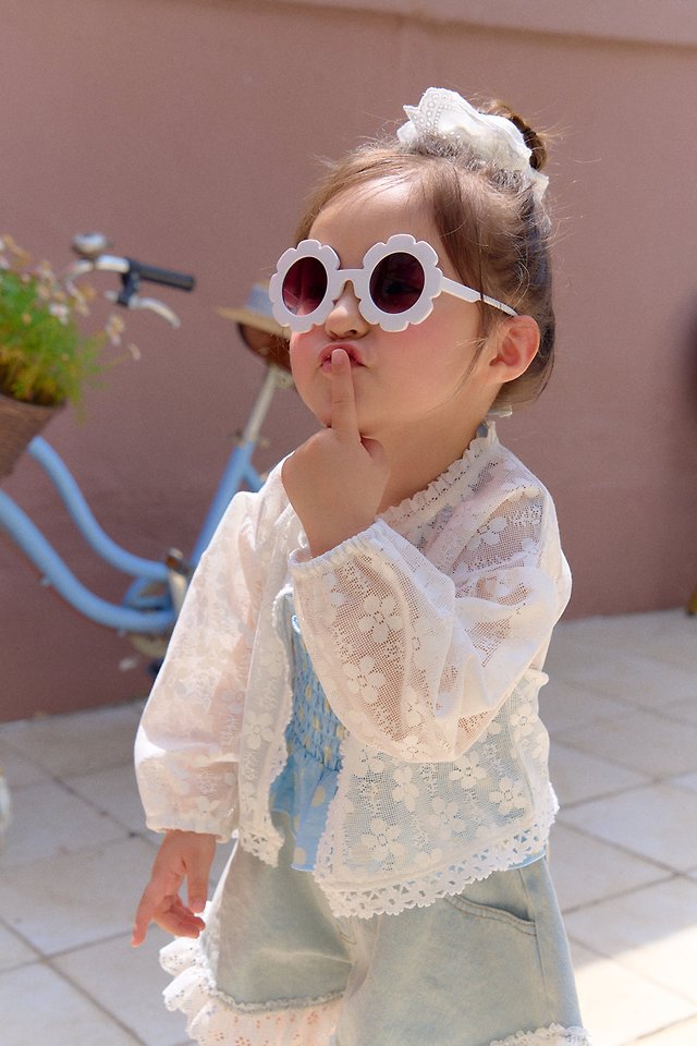 Chouchou Shasha - Korean Children Fashion - #designkidswear - Lace Cardigan - 8