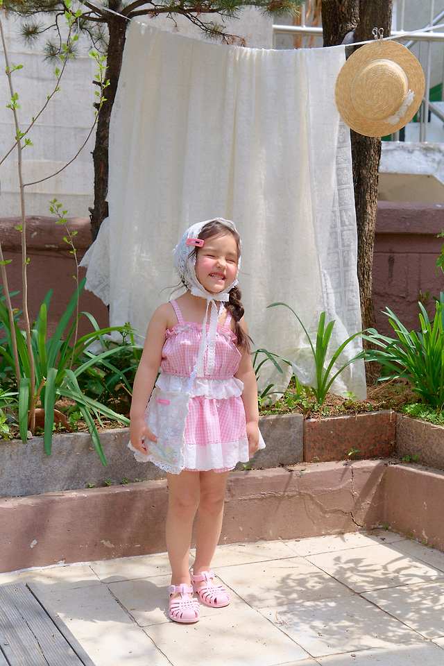 Chouchou Shasha - Korean Children Fashion - #discoveringself - Lace Checked Skirt Pants - 11