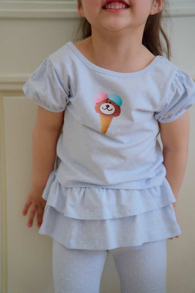 Chouchou Shasha - Korean Children Fashion - #discoveringself - Dot Bunny Bear Top