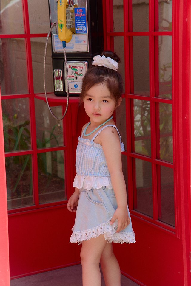 Chouchou Shasha - Korean Children Fashion - #discoveringself - Lace Denim Pants - 10