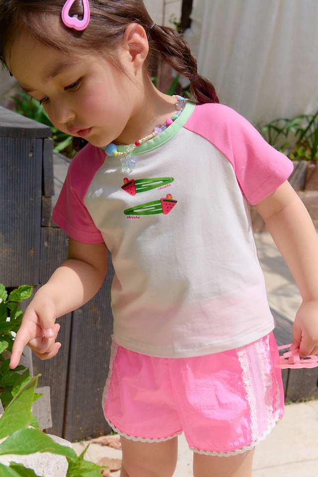 Chouchou Shasha - Korean Children Fashion - #kidsshorts - Fruit Tee - 7