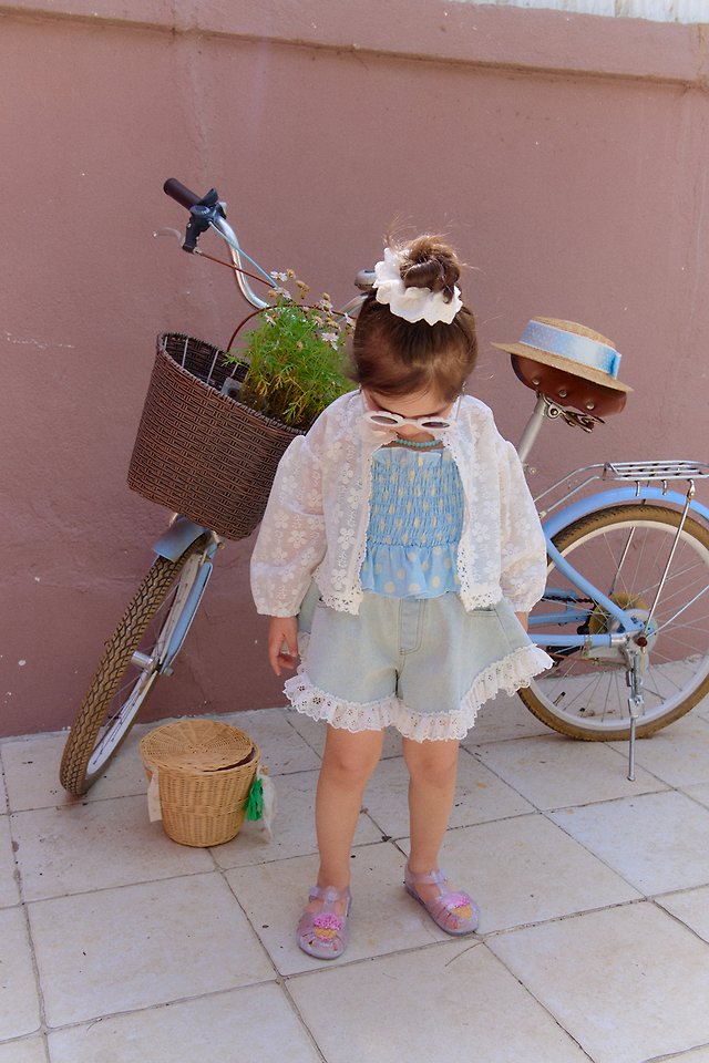 Chouchou Shasha - Korean Children Fashion - #kidsshorts - Lace Cardigan - 11