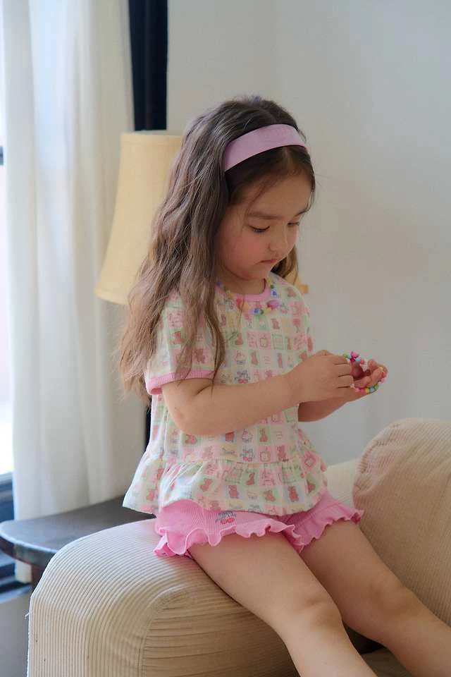 Chouchou Shasha - Korean Children Fashion - #kidzfashiontrend - Kitchen Pattern Cross Tee - 7