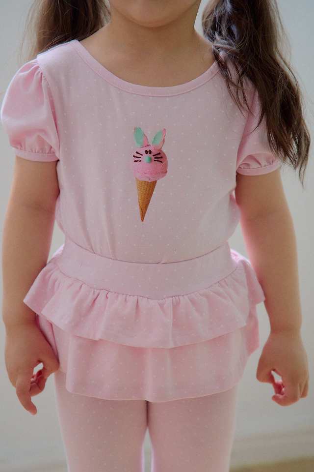 Chouchou Shasha - Korean Children Fashion - #kidzfashiontrend - Dot Cancan Capri Leggings (Hairband SET) - 6