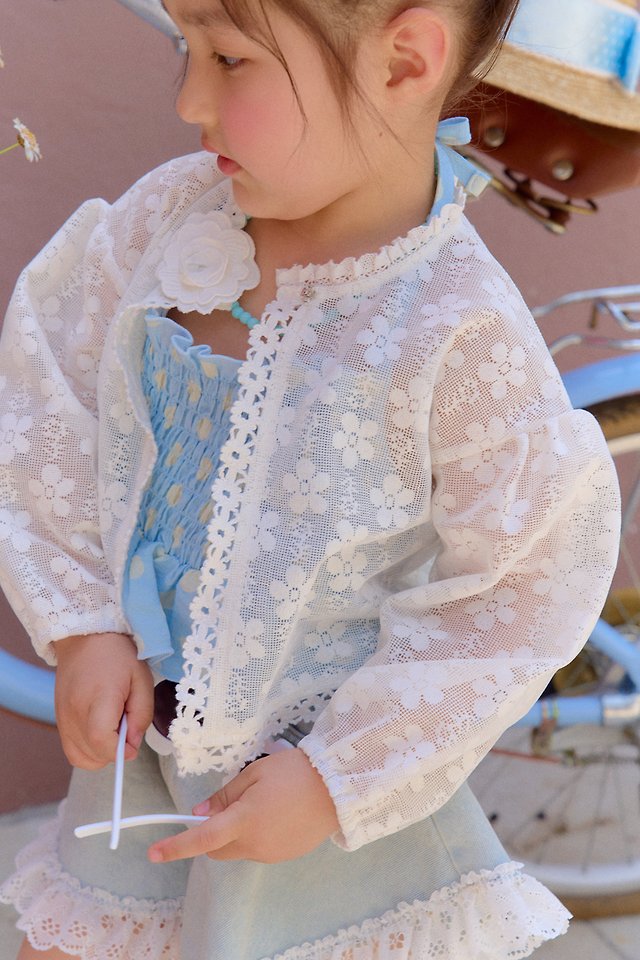 Chouchou Shasha - Korean Children Fashion - #littlefashionista - Lace Cardigan