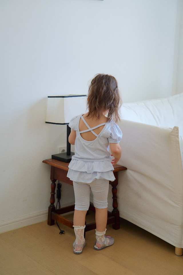 Chouchou Shasha - Korean Children Fashion - #magicofchildhood - Dot Cancan Capri Leggings (Hairband SET) - 9