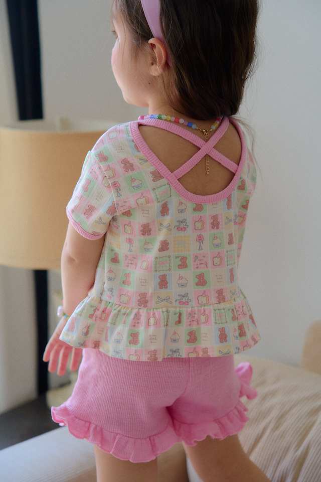 Chouchou Shasha - Korean Children Fashion - #minifashionista - Cherry Frill Pants - 12