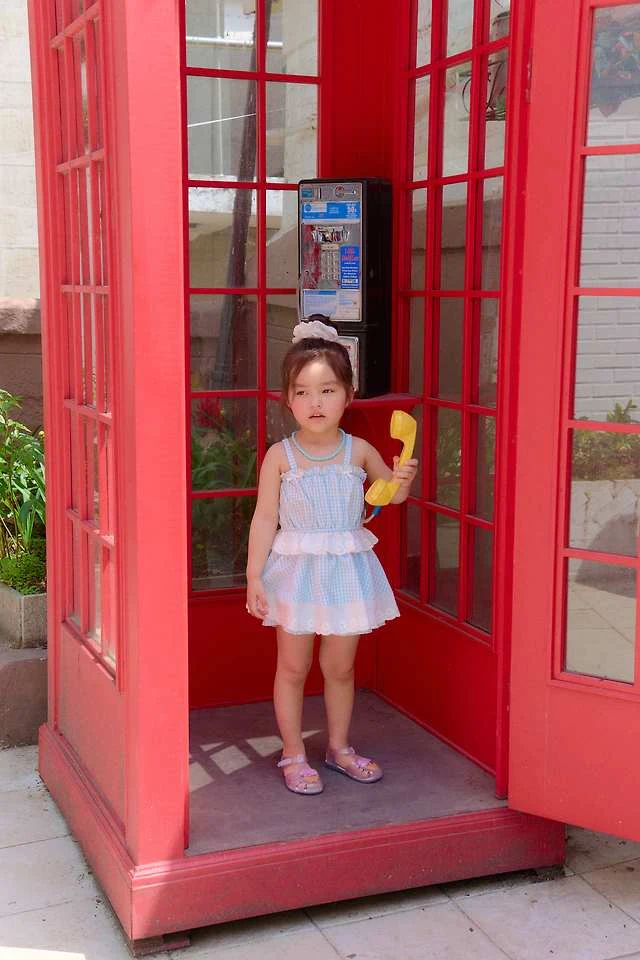 Chouchou Shasha - Korean Children Fashion - #minifashionista - Lace Checked Skirt Pants - 4