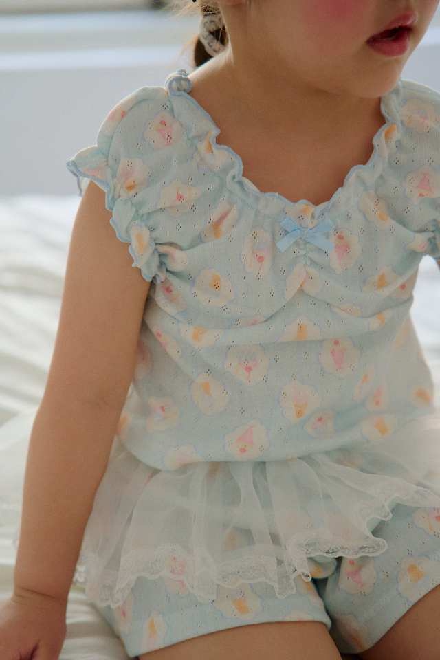 Chouchou Shasha - Korean Children Fashion - #prettylittlegirls - Ice Cream Shirring Top