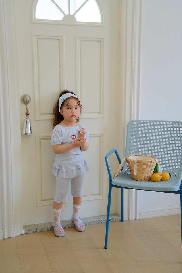 Chouchou Shasha - Korean Children Fashion - #prettylittlegirls - Dot Cancan Capri Leggings (Hairband SET) - 11