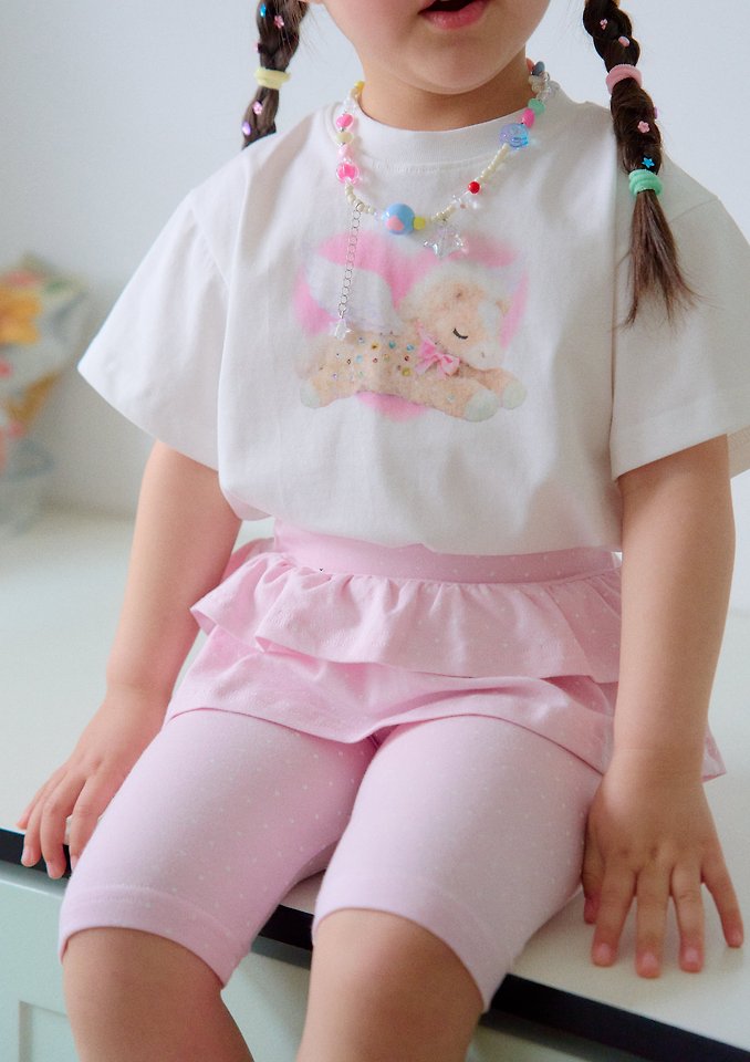 Chouchou Shasha - Korean Children Fashion - #prettylittlegirls - Unicorn Graphic Short-sleeved Tee - 8