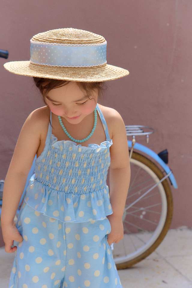 Chouchou Shasha - Korean Children Fashion - #toddlerclothing - Sofia Dotted Smoke Top - 7