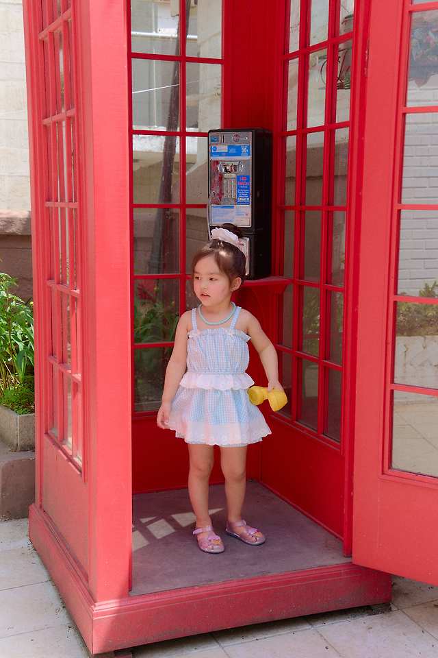 Chouchou Shasha - Korean Children Fashion - #toddlerclothing - Lace Check Frill Top - 5