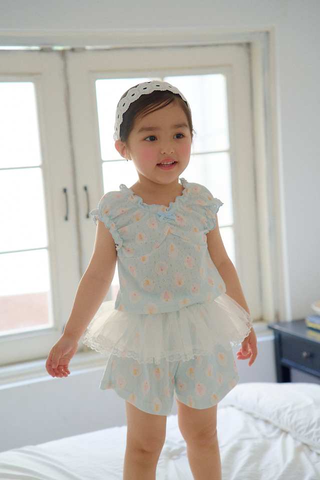 Chouchou Shasha - Korean Children Fashion - #toddlerclothing - Ice Cream Shirring Top - 3