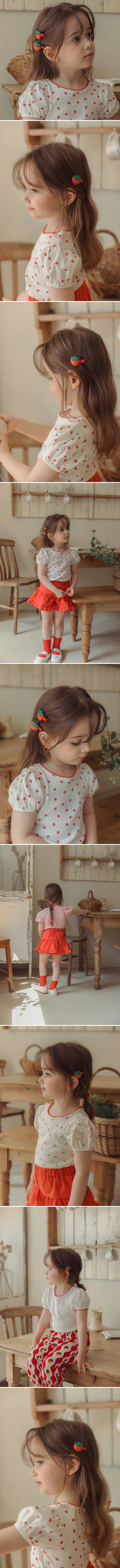 Coco Ribbon - Korean Children Fashion - #kidsstore - Strawberry Hairpin
