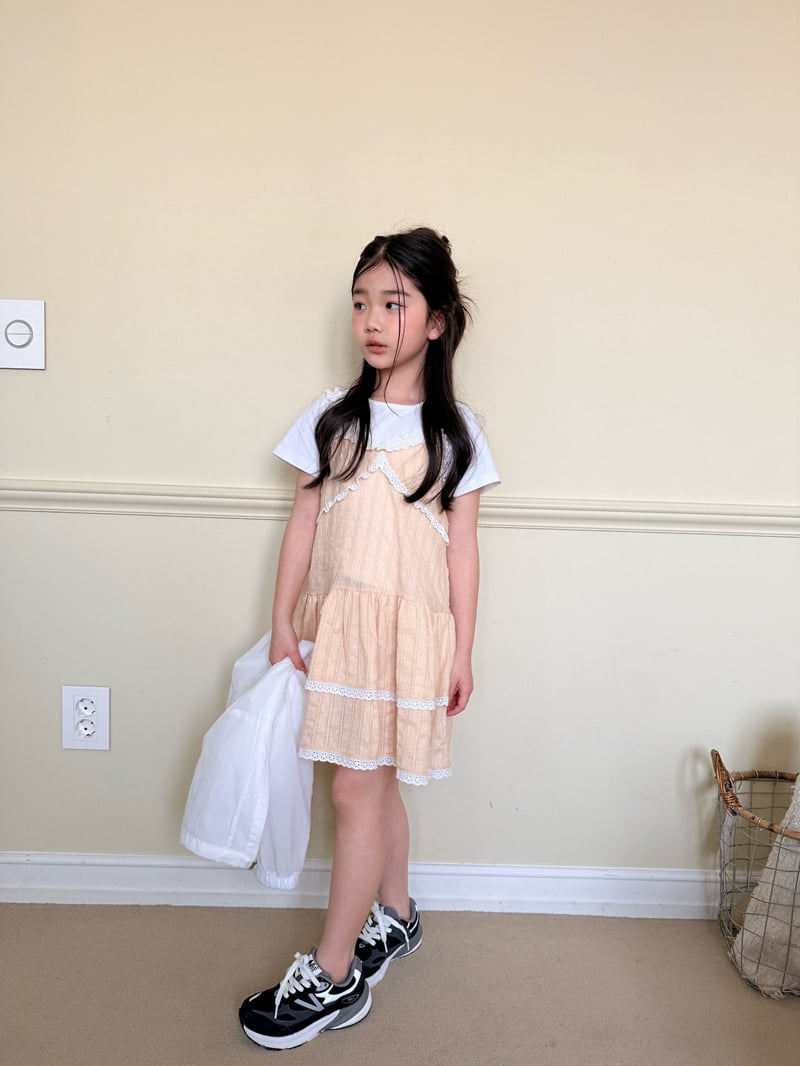 Comma - Korean Children Fashion - #Kfashion4kids - Lace Tiered One-piece - 7