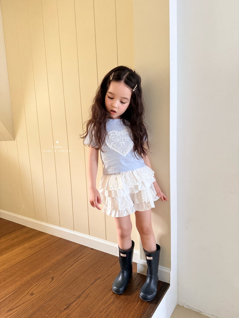 Comma - Korean Children Fashion - #Kfashion4kids - Heart Lace Tee - 5