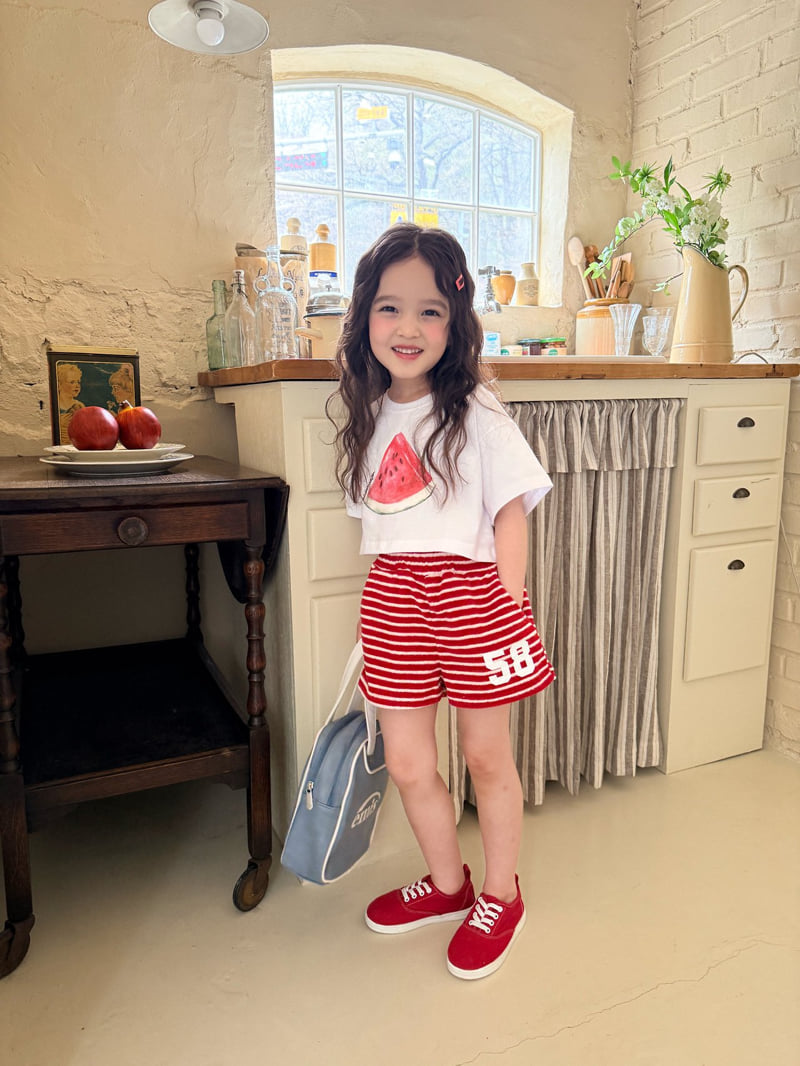 Comma - Korean Children Fashion - #Kfashion4kids - 58 Shorts Stripe (Pink) - 3