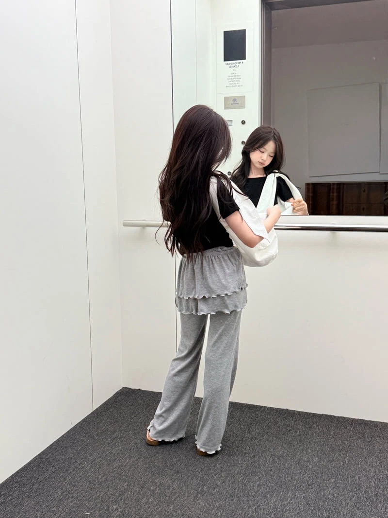 Comma - Korean Children Fashion - #Kfashion4kids - Wrap Tiered Bootcut Pants - 6
