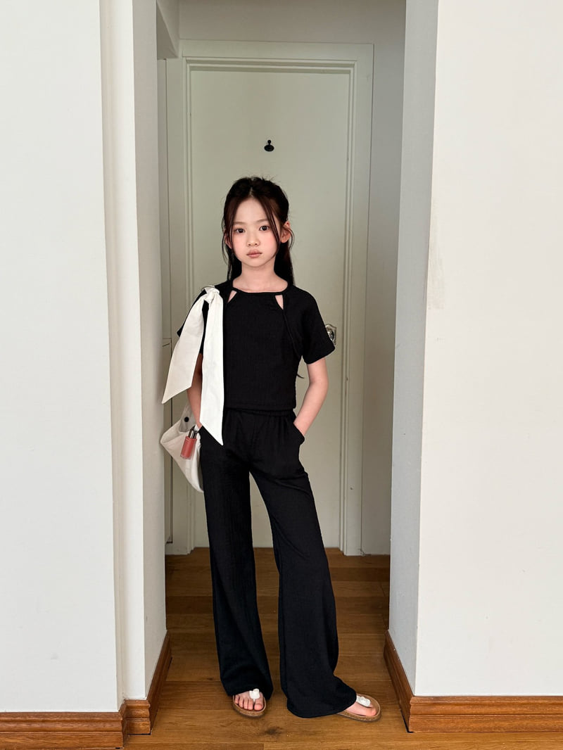 Comma - Korean Children Fashion - #Kfashion4kids - Pleated Slit Tee - 3