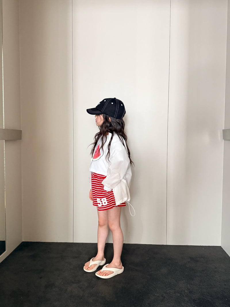Comma - Korean Children Fashion - #childofig - 58 Shorts Stripe (Red) - 8