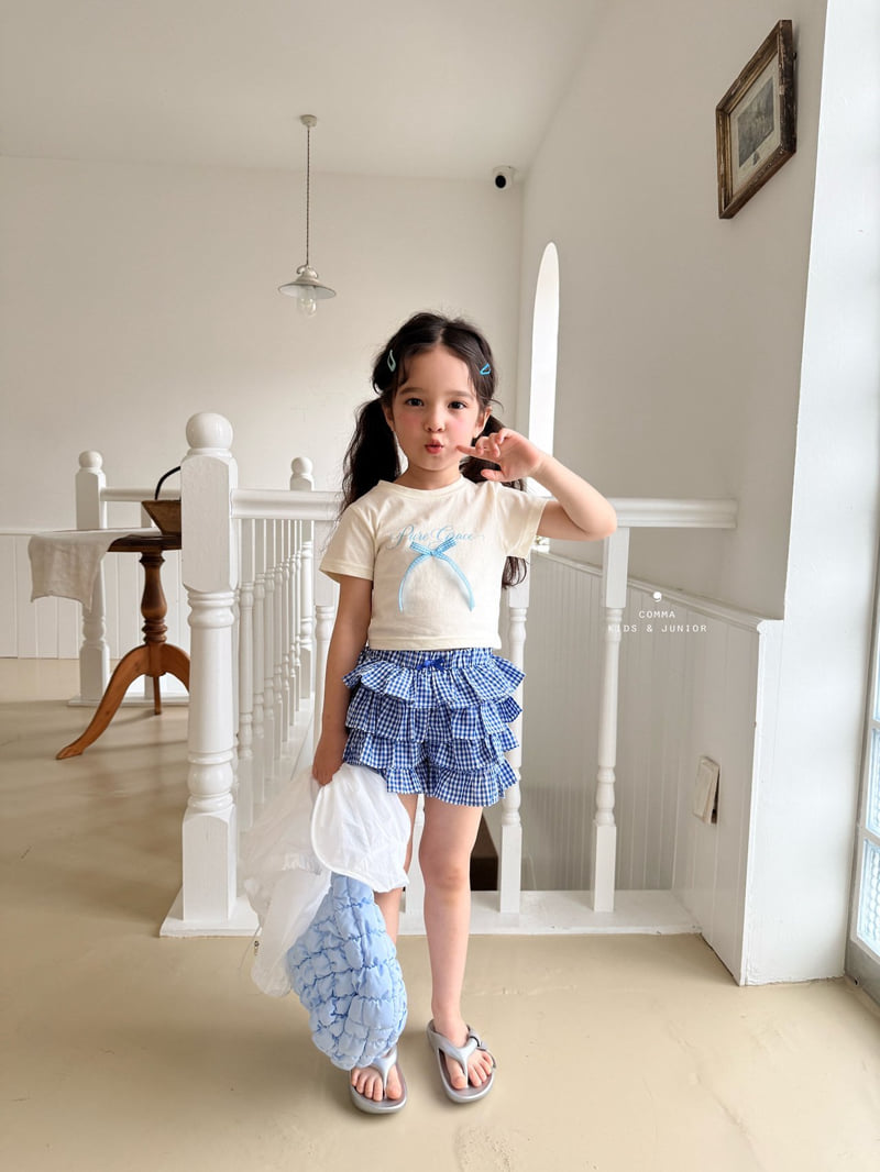 Comma - Korean Children Fashion - #childofig - Check Skort