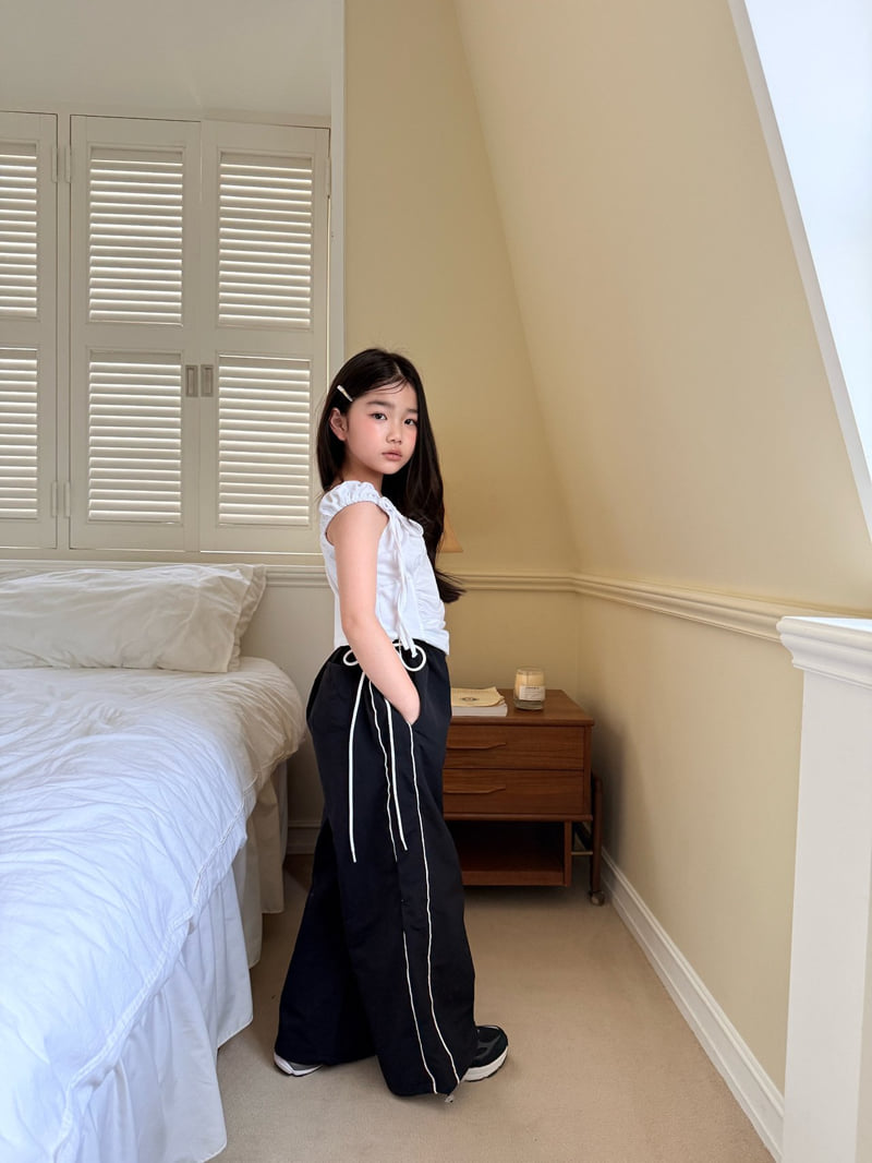 Comma - Korean Children Fashion - #childrensboutique - Double Line Nylon Pants - 6