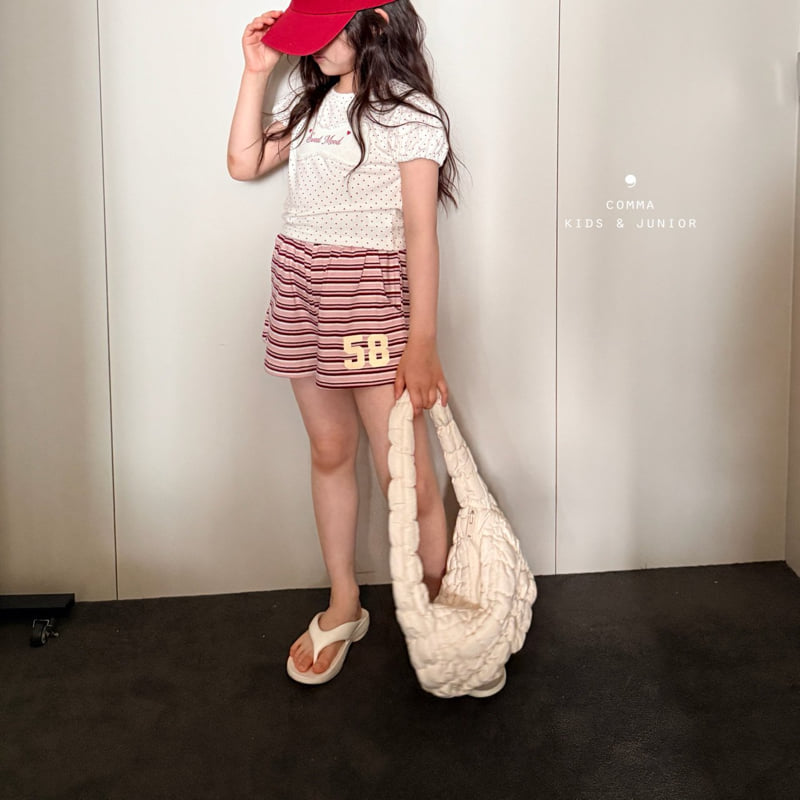 Comma - Korean Children Fashion - #childrensboutique - 58 Shorts Stripe (Pink) - 10