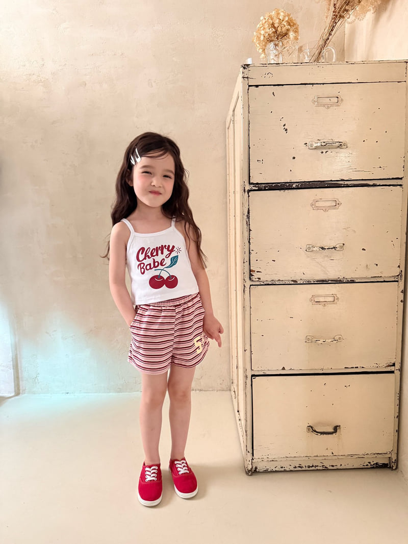 Comma - Korean Children Fashion - #childrensboutique - Cherry Sleeveless - 10