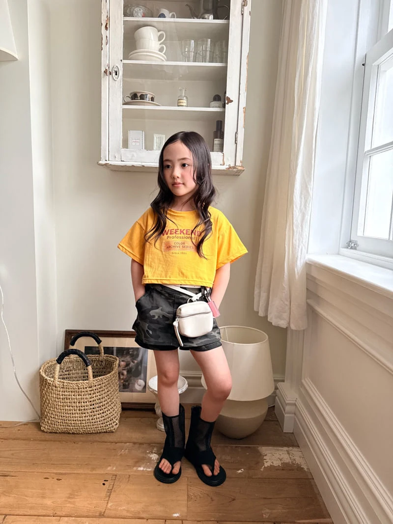 Comma - Korean Children Fashion - #childrensboutique - Weekend Crop Tee - 3
