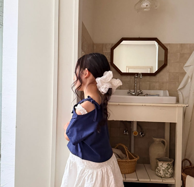 Comma - Korean Children Fashion - #childrensboutique - Asymmetrical Slit Strap Tee - 12