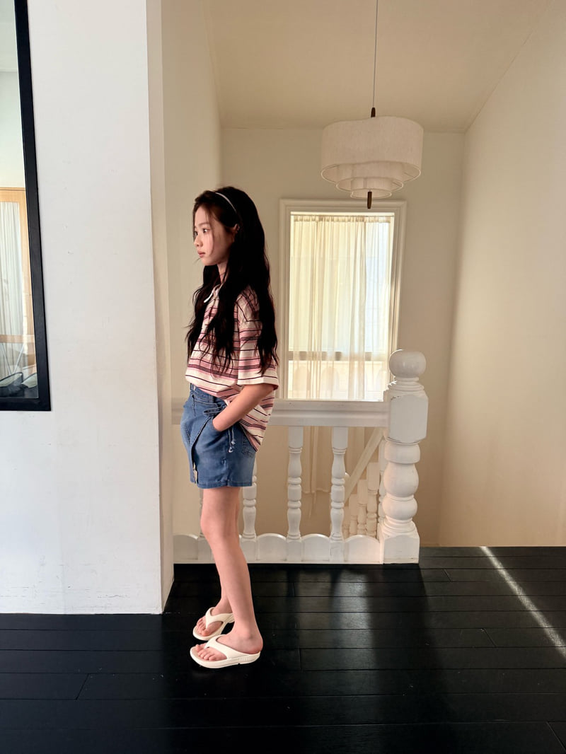 Comma - Korean Children Fashion - #childofig - Stripe Collar Tee - 4