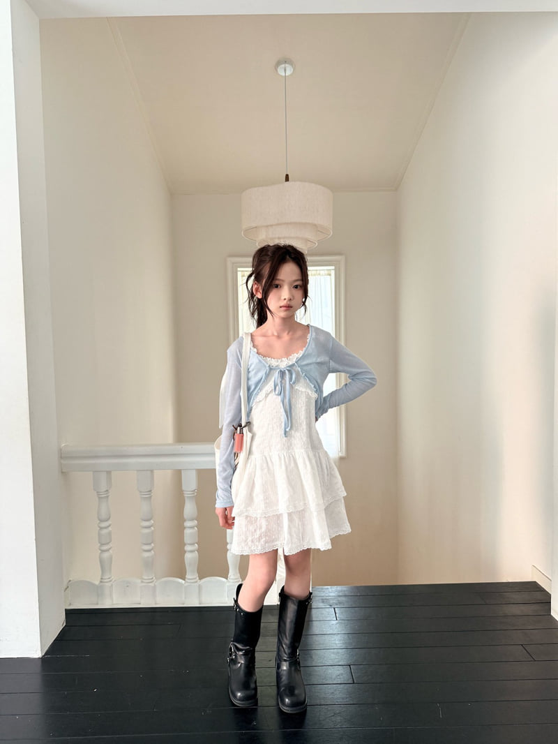 Comma - Korean Children Fashion - #designkidswear - Lace Tiered One-piece
