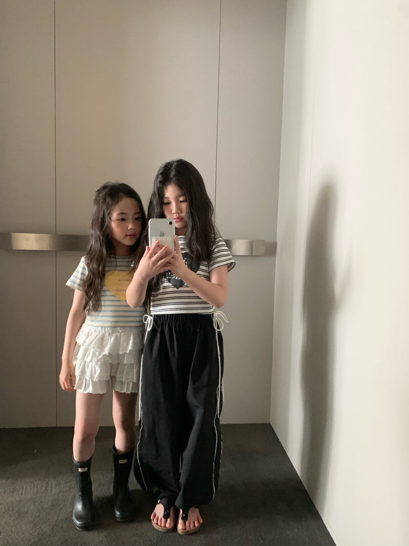 Comma - Korean Children Fashion - #designkidswear - Stripe Heart Tee - 12